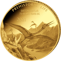 0,5g Gold Prehistoric Life Quetzalcoatlus 2021 PP (Auflage: 2.000 | 6. Motiv)