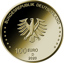 1/2 Unze Gold 100 Euro 2020 Einigkeit (Buchstabe: D | Auflage: 175.000)