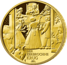 1/2 Unze Gold 100 Euro Der zerbrochene Krug - Kleist 2024 (Buchstabe: D | Auflage: 18.000)