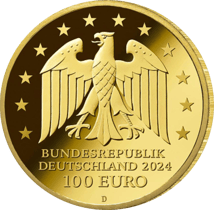 1/2 Unze Gold 100 Euro Der zerbrochene Krug - Kleist 2024 (Buchstabe: D | Auflage: 18.000)