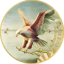 1 Unze Silber Eagle 2024 Botticelli (Auflage: 100 | teilvergoldet)