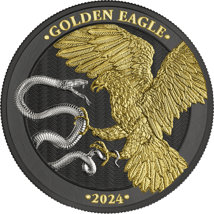 1 Unze Silber Malta Golden Eagle 2024 (Auflage: 1.000 | teilvergoldet)