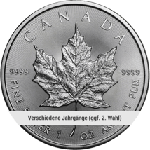 1 Unze Silber Maple Leaf (verschiedene Jahrgänge | ggf. 2. Wahl)