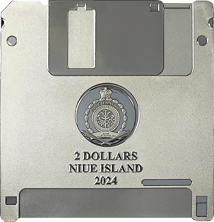 2 Unze Silber Floppy Disk 2024 (Auflage: 499 | Silk Finish)