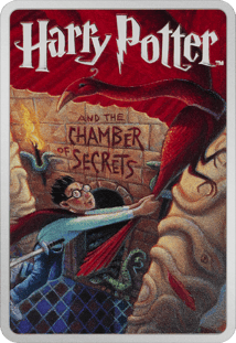 2 Unze Silber Harry Potter Kammer des Schreckens Buchcover 2025 (Auflage: 1.000 | Polierte Platte)