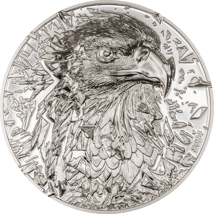 3 Unze Silber Silver Burst - Bald Eagle 2024 (Auflage: 999 | High Relief | Polierte Platte)