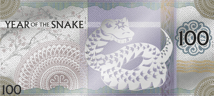 Silber Banknote Year of the Snake 2025 (Auflage: 5.000 | Prooflike)