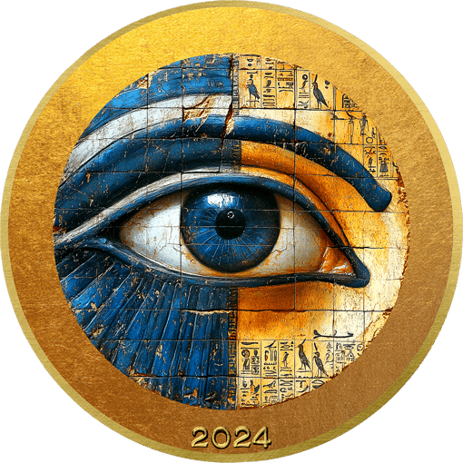 1 Unze Silber Goldenes Ägypten Gizeh 2024 (Auflage: 50 | teilvergoldet)