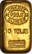 10 Tolas Goldbarren Credit Suisse (Gussbarren)